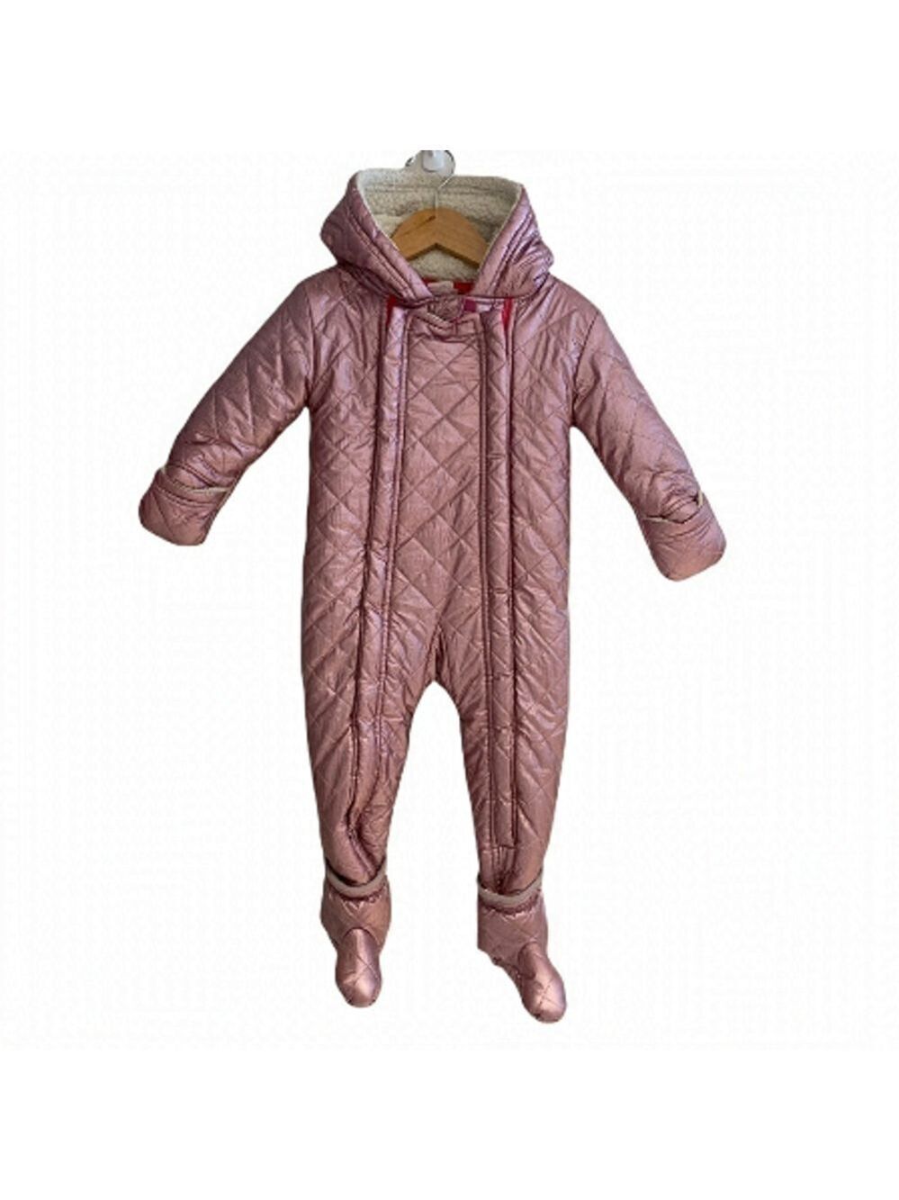 𝅺EGG by Susan Lazar Metallic Pink Infant Snowsuit